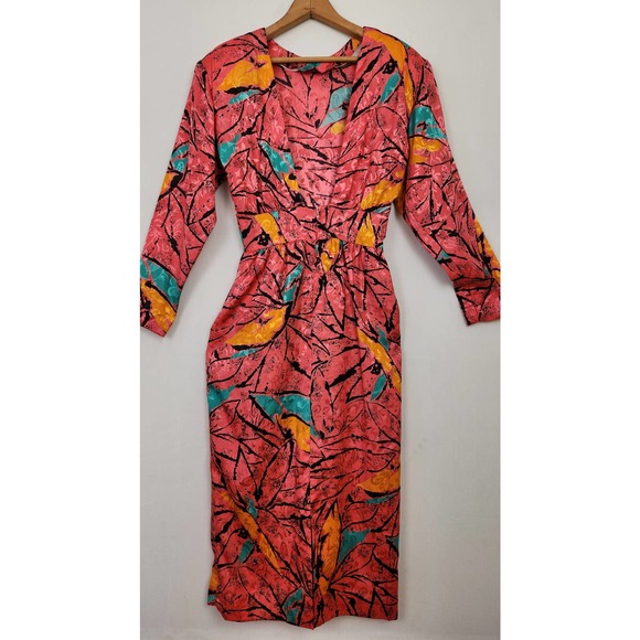 Vibrant 80s Party Dress - Picture 2 of 9